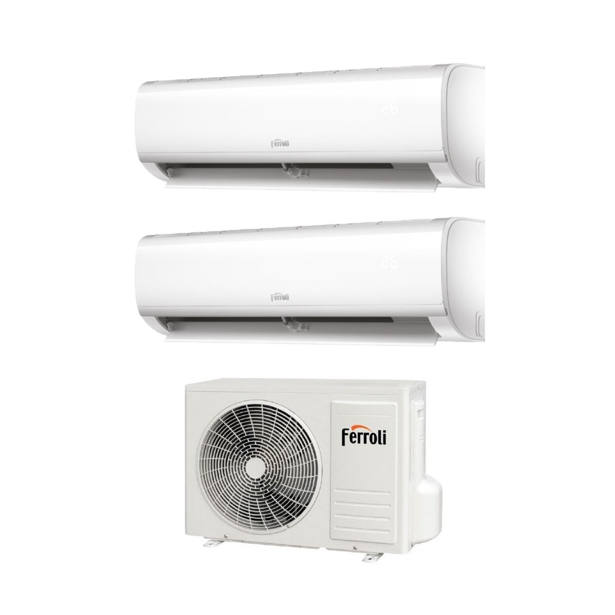 climatizzatore condizionatore ferroli dual split inverter serie diamant plus m 7_18 con 21 3 r 32 wi fi integrato 7000_18000 novita