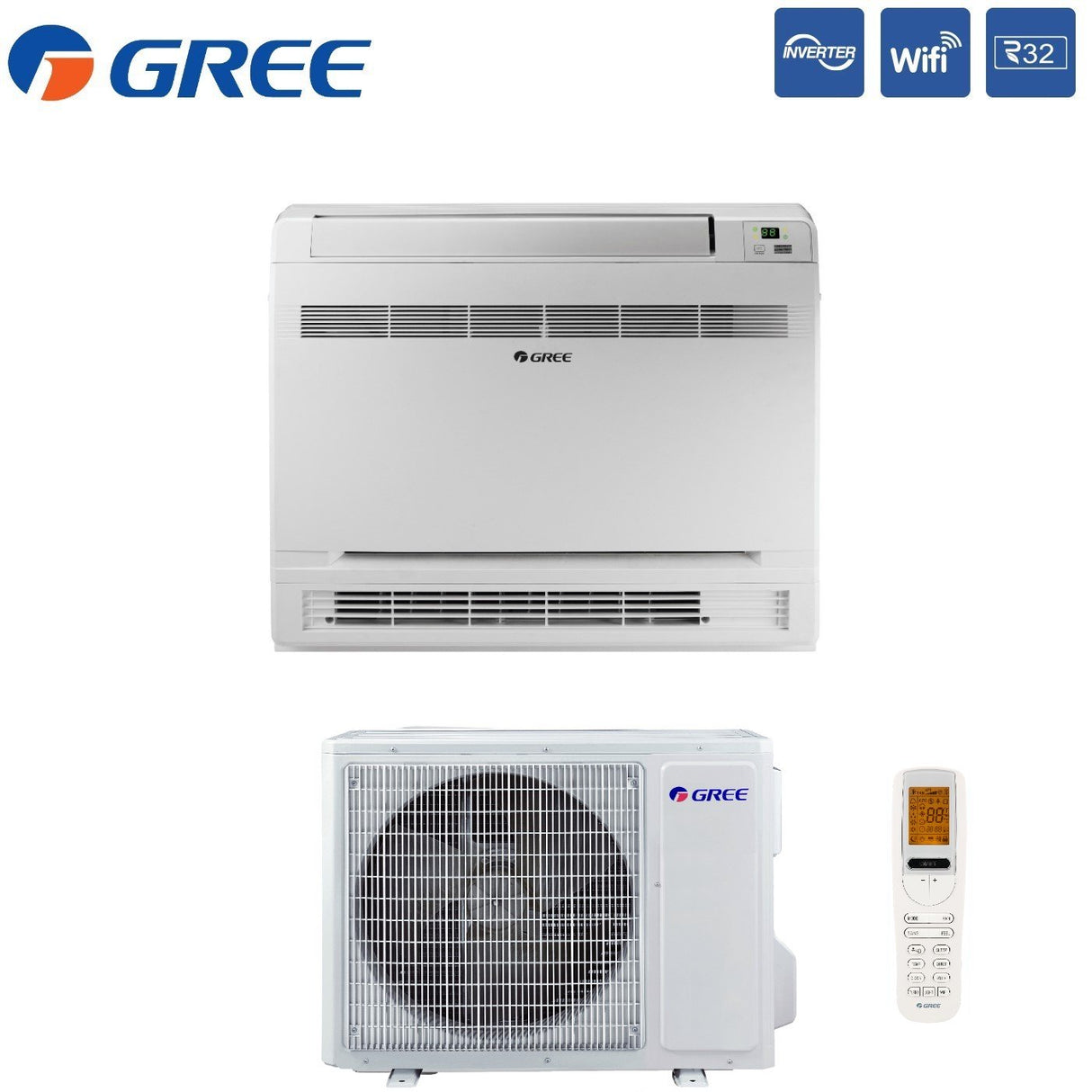 climatizzatore condizionatore gree console 9000 btu geh09aa k6dna1f r 32 wi fi integrato novita