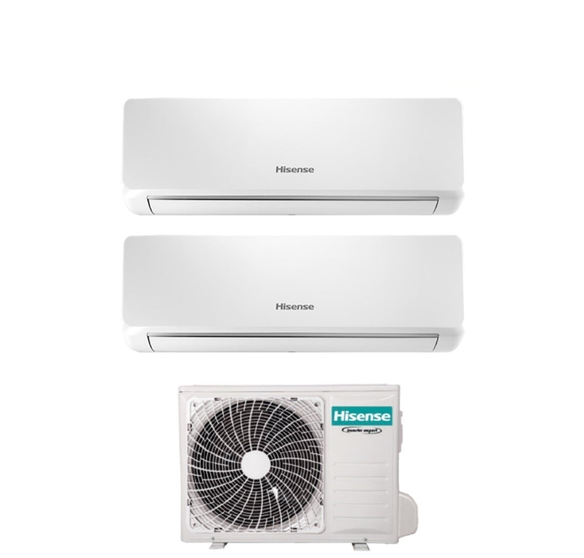 climatizzatore condizionatore hisense dual split inverter serie bio air 9_12 con 2amw52u4rxc r 32 wi fi integrato 9000_12000
