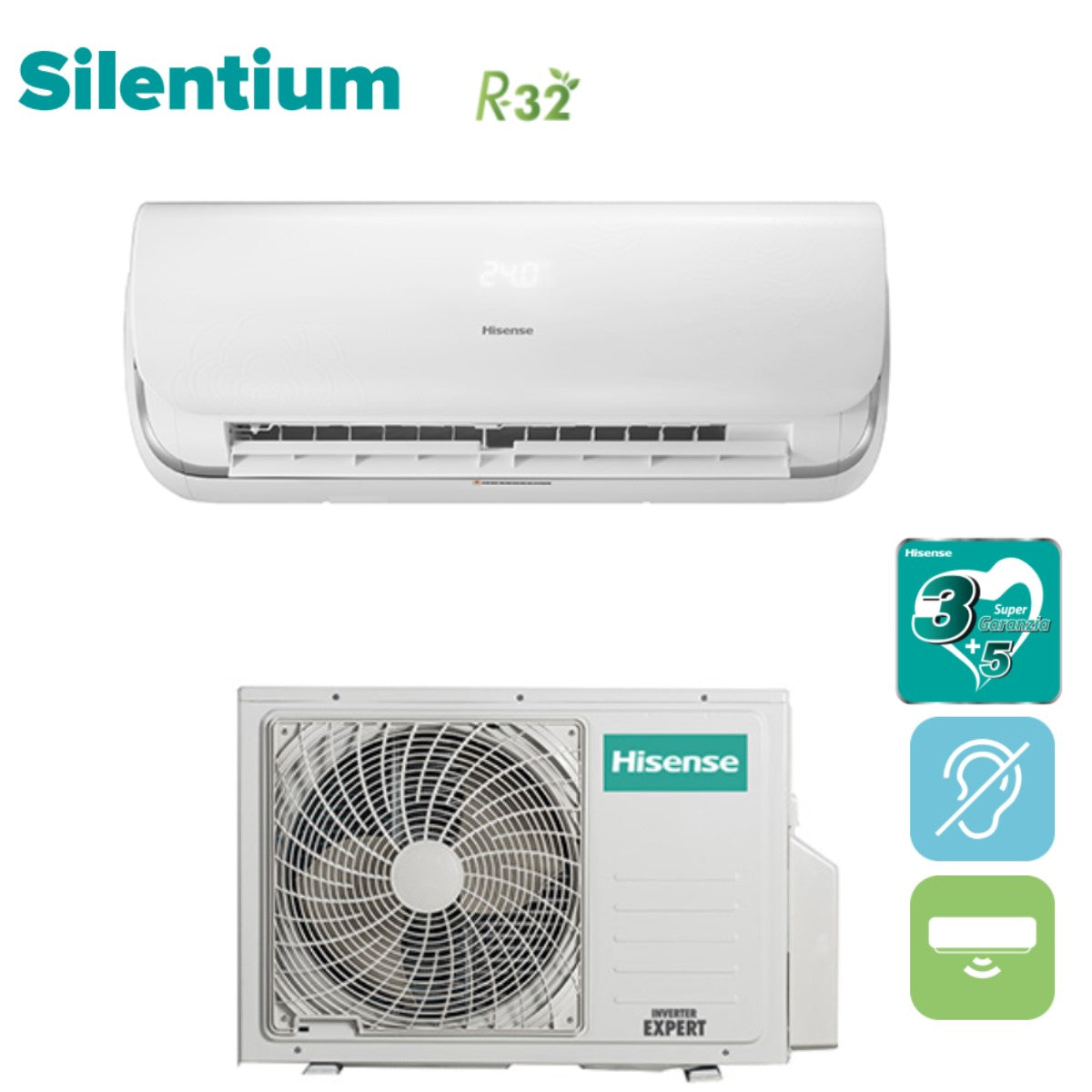 climatizzatore condizionatore hisense inverter serie silentium 12000 btu qa35xx00g wi fi r 32 new 2018