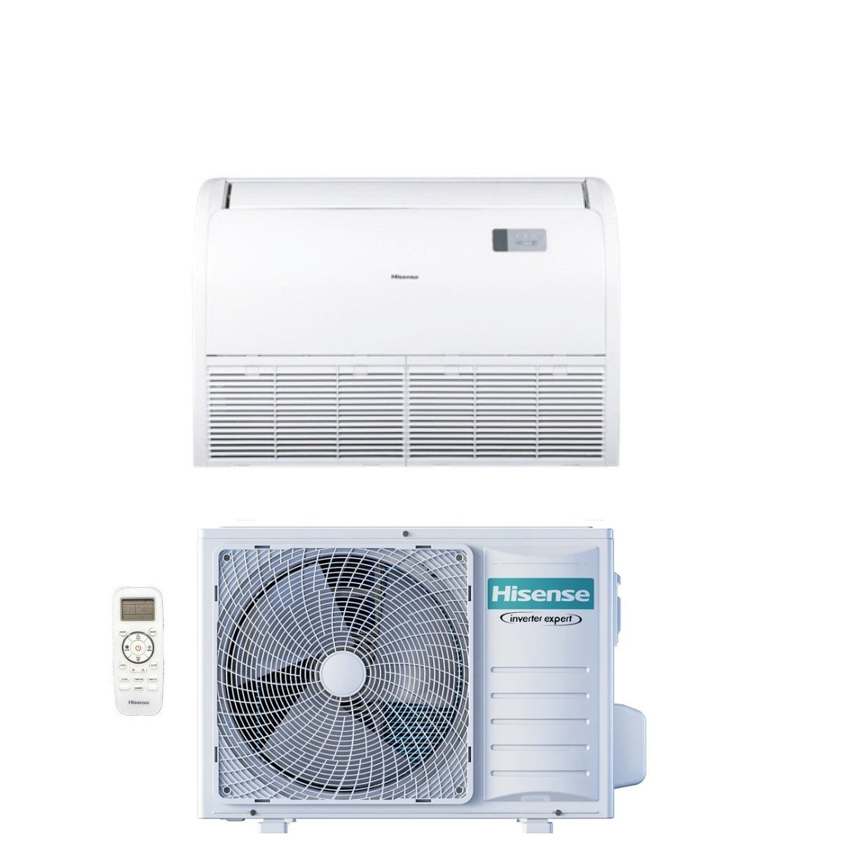 climatizzatore condizionatore hisense inverter soffitto pavimento serie super 24000 btu avt71ur4rb8 _ auw71u4rj7 r 32 wi fi optional classe a__ a_ con telecomando di serie incluso