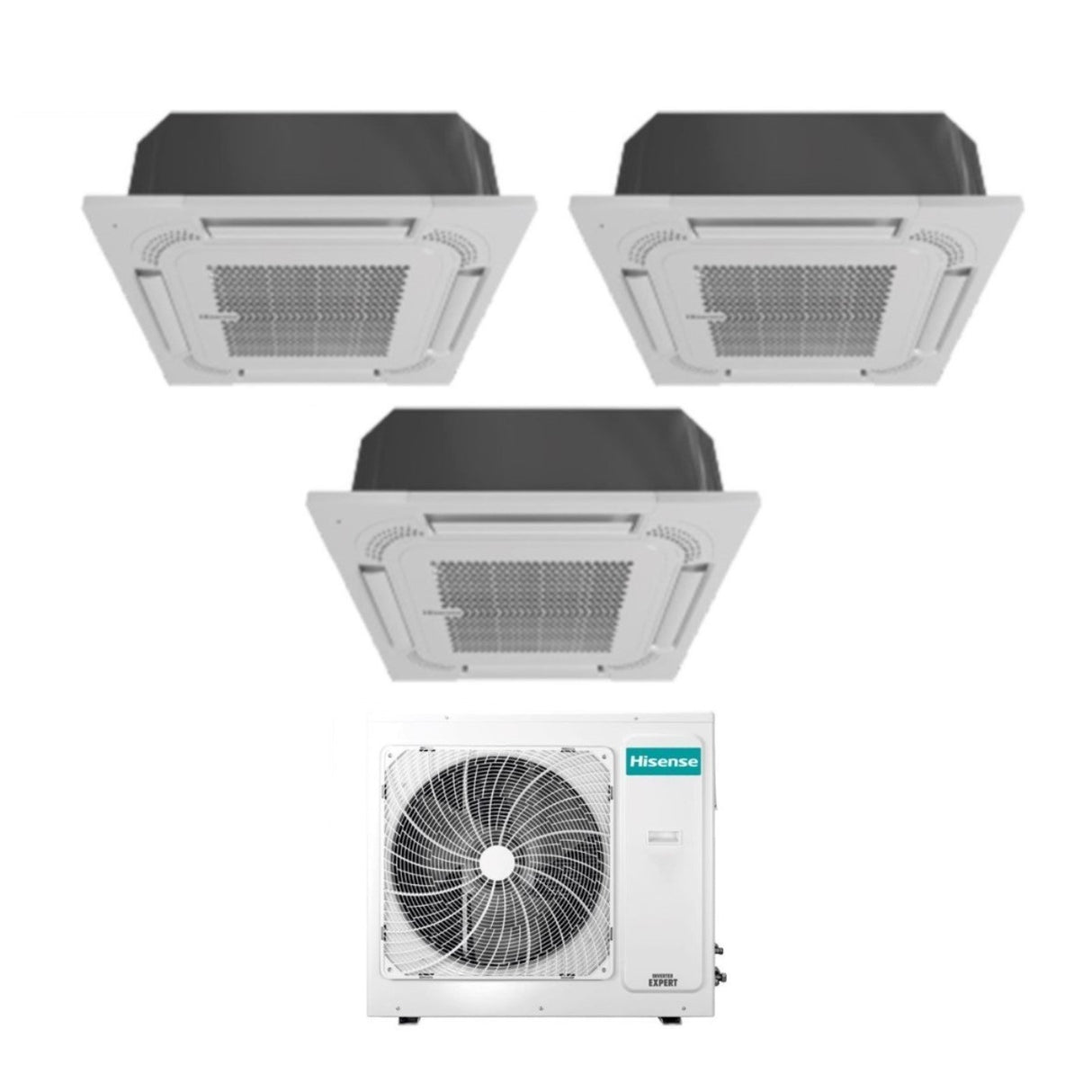 climatizzatore condizionatore hisense trial split a cassetta 18_18_18 con 4amw105u4raa r 32 18000_18000_18000