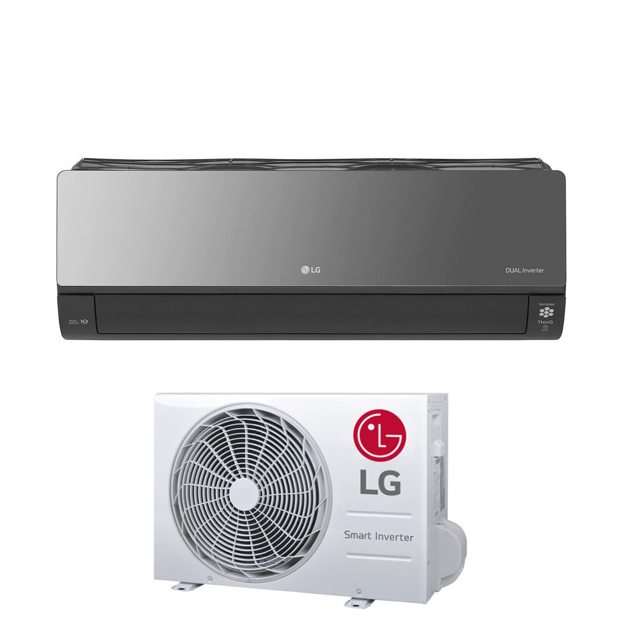 climatizzatore condizionatore lg inverter serie artcool mirror 12000 btu ac12bk r 32 wi fi integrato uv nano voice control classe a__ a_