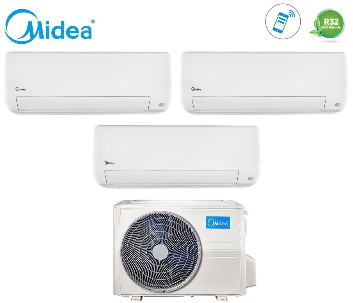 climatizzatore condizionatore midea trial split inverter serie all easy pro 9_9_18 con m3of 27hfn8 q r 32 wi fi integrato 9000_9000_18000