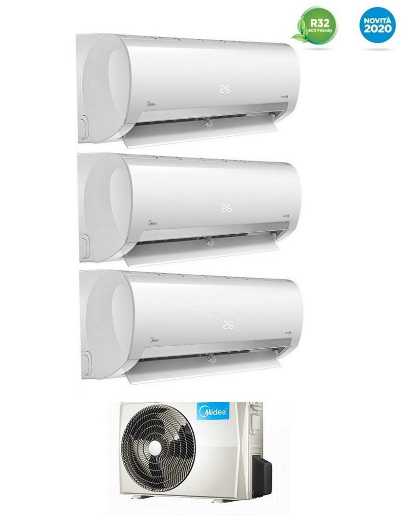 climatizzatore condizionatore midea trial split inverter serie prime 9_9_9 con m3of 21hfn8 q r 32 9000_9000_9000 btu 8911