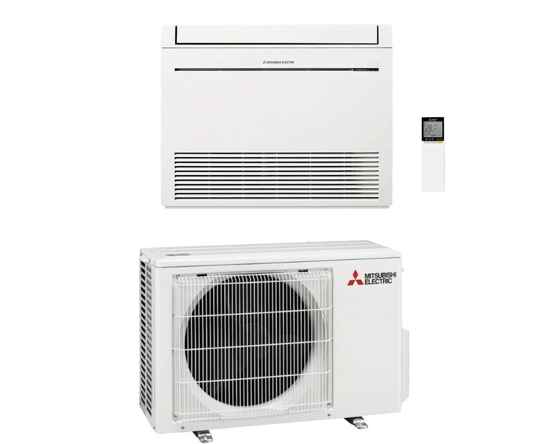 climatizzatore condizionatore mitsubishi electric inverter pavimento mfz kt35 12000 btu gas r 32 wi fi optional