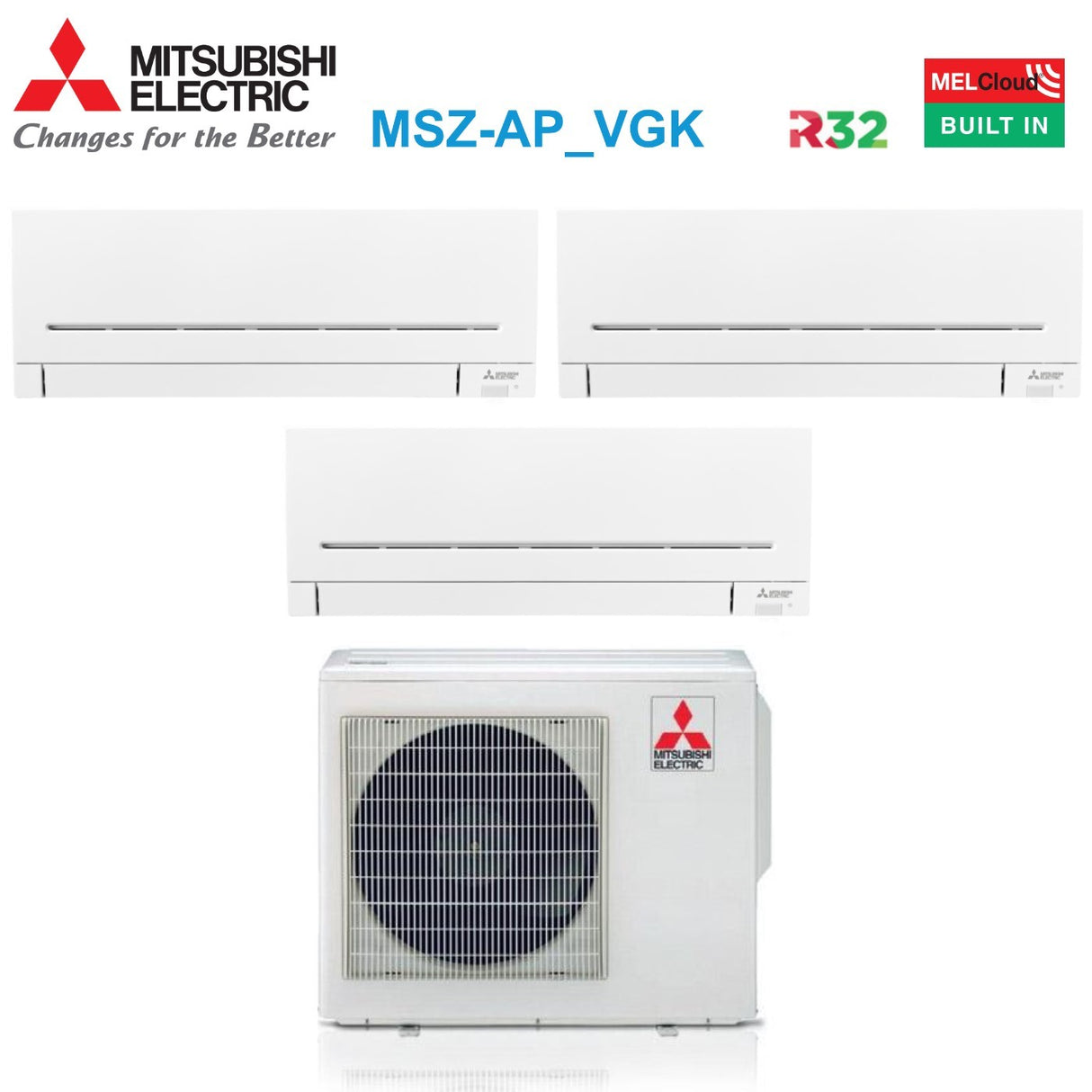 climatizzatore condizionatore mitsubishi electric trial split inverter serie ap vgk 7_9_15 con mxz 4f72vf r 32 wi fi integrato 7000_9000_15000