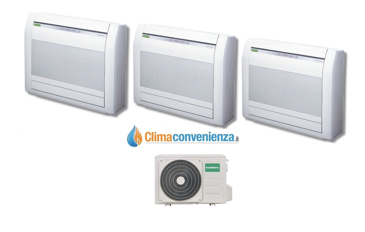 climatizzatore condizionatore trial split inverter pavimento fujitsu general serie lvca 9000_9000_12000 con aohg24lat3 9_9_12 btu