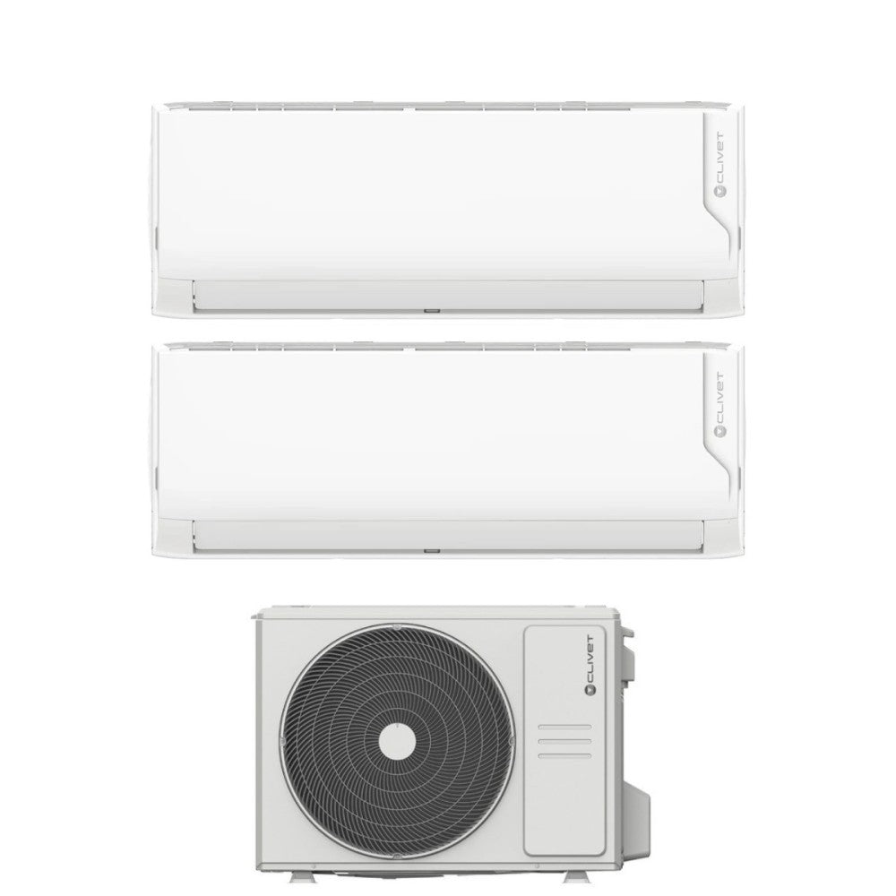 clivet climatizzatore condizionatore clivet dual split inverter cristallo 2 90009000 btu con mu2 y 41m wi fi integrato 99