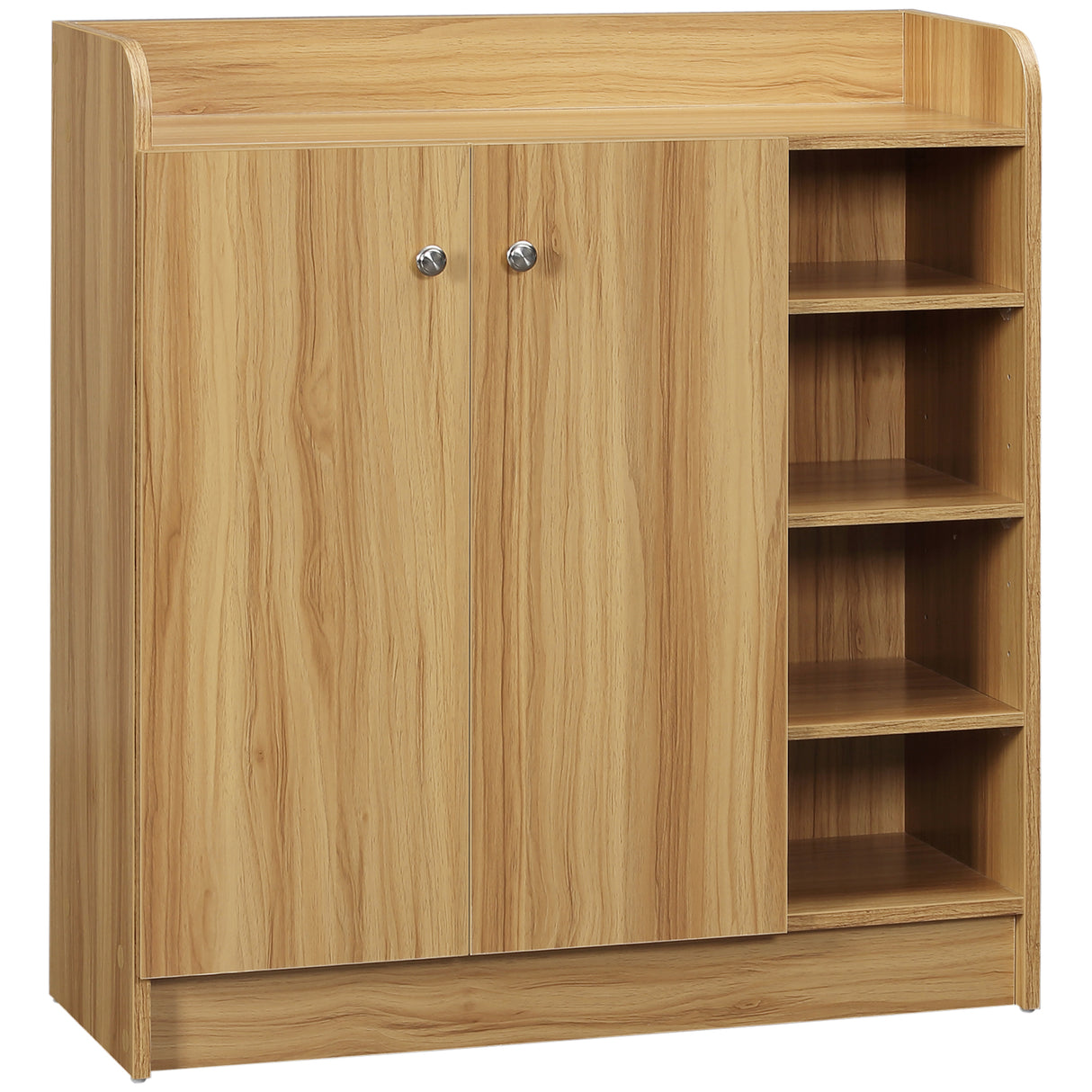 easycomfort easycomfort armadio scarpiera salvaspazio e moderno in legno per 12 paia con 4 ripiani aperti 83x30x90 cm marrone chiaro