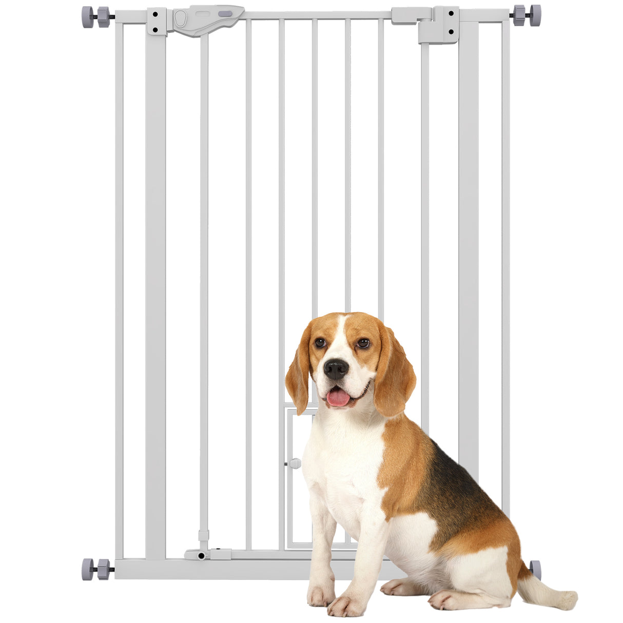 easycomfort easycomfort cancellino per cani regolabile alto con porta piccola e chiusura automatica 74 80x104cm bianco
