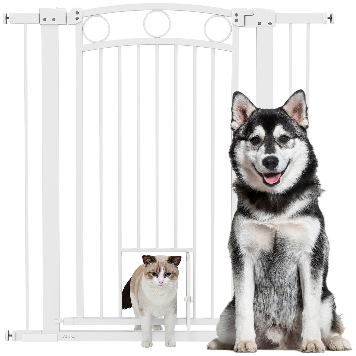easycomfort easycomfort cancellino per cani regolabile da 76 104 cm cancelletto alto 106 cm con 2 estensioni bianco