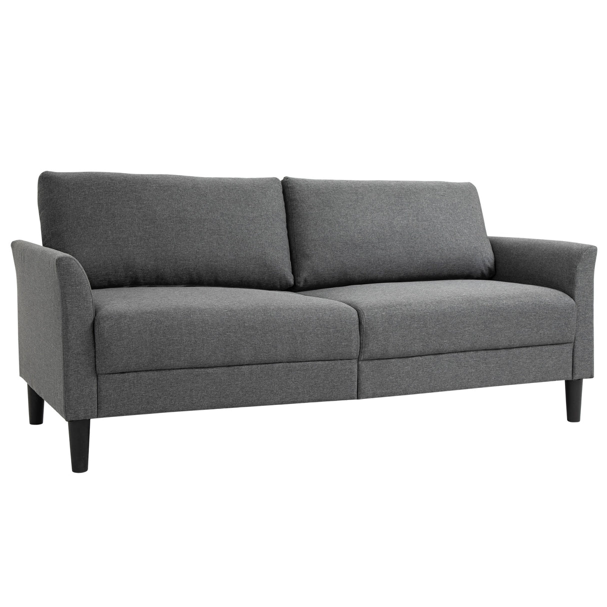 easycomfort easycomfort divano 3 posti economico per casa e ufficio con 4 gambe in metallo divano con braccioli imbottiti tessuto effetto lino grigio