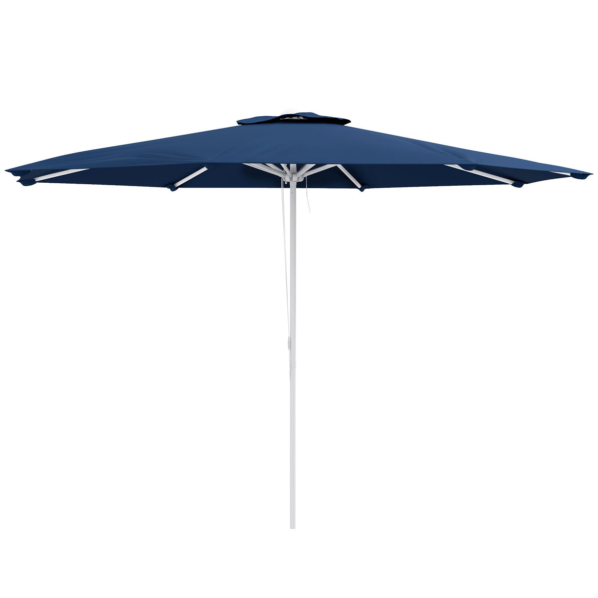 easycomfort easycomfort ombrellone da giardino ad altezza regolabile in metallo e poliestere 292x242 cm blu scuro