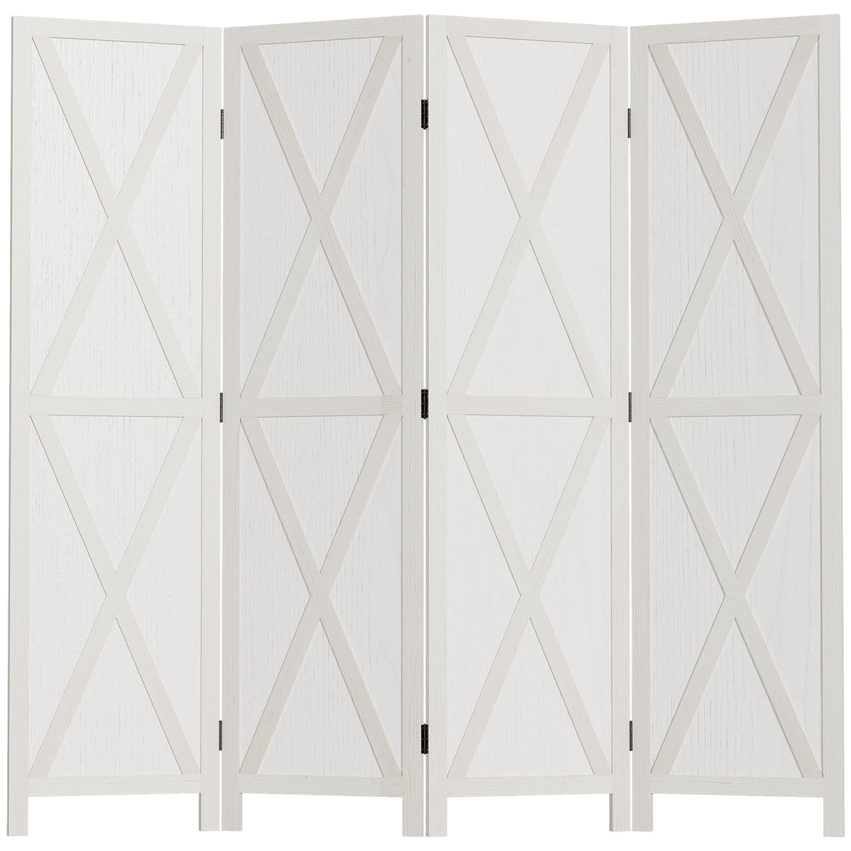 easycomfort easycomfort paravento a 4 ante per interni divisorio in legno per camera e ufficio 182x170 cm bianco
