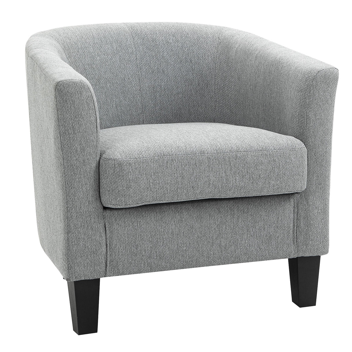 easycomfort easycomfort poltrona moderna imbottita con seduta profonda poltroncina da camera e soggiorno 75x72x74cm grigio