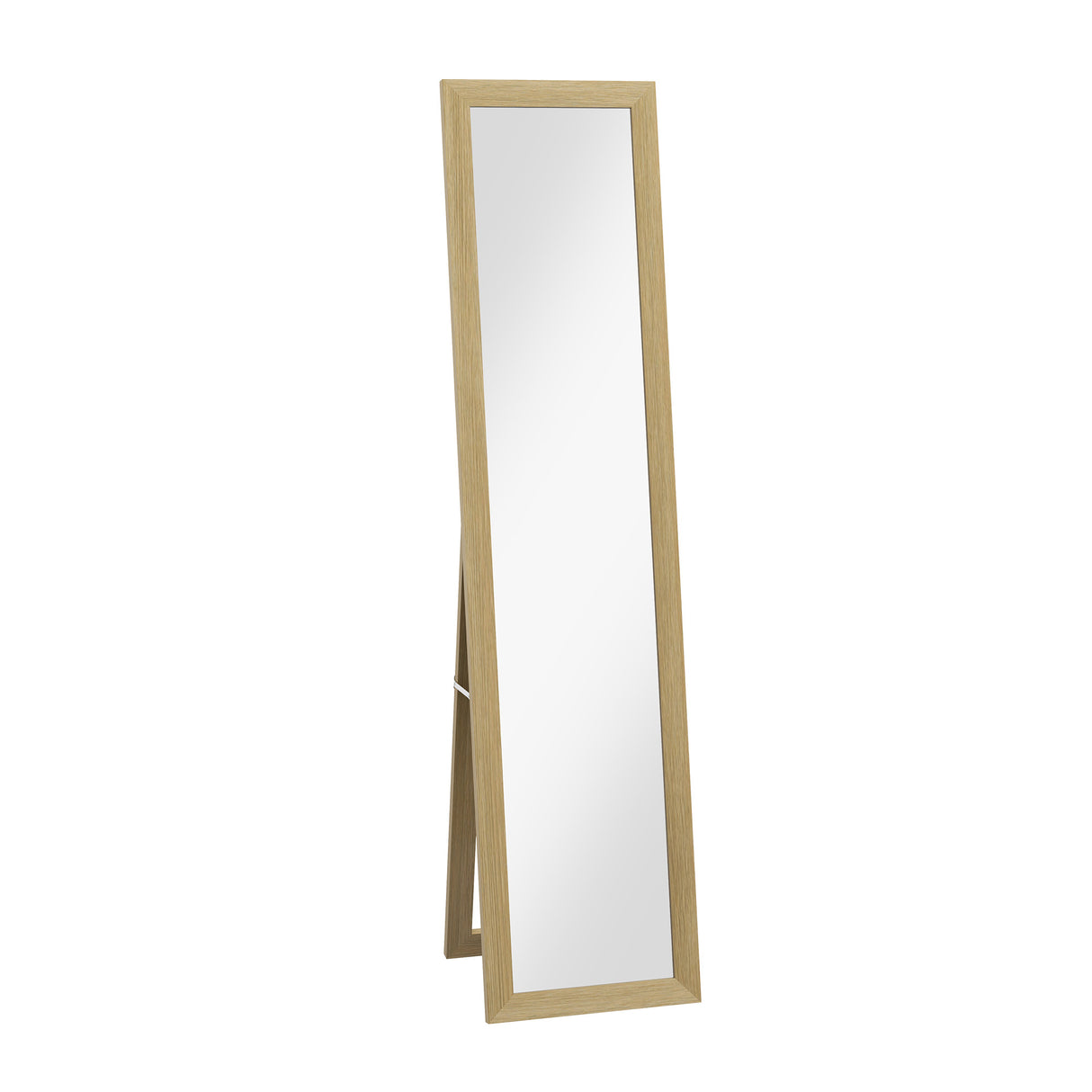 easycomfort easycomfort specchio con cornice in mdf con piedini e ganci per utilizzo a muro o a parete 37x40x155 cm