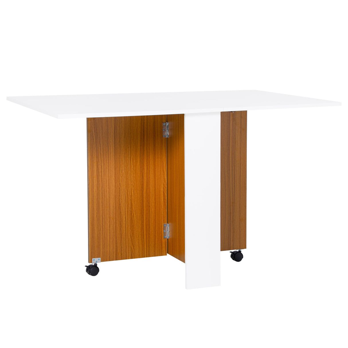 easycomfort easycomfort tavolo da pranzo allungabile design moderno tavolo pieghevole salvaspazio con ruote 120 80 73cm ean 8054111846424