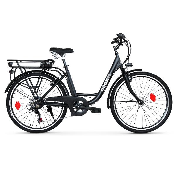 electric bike nilox j5 30nxeb266vfm1v2 batteria removibile samsung da 36 v 8 ah ruote da 26 cambio shimano a 6 marce motore bafang a 3 velocita da 250 w