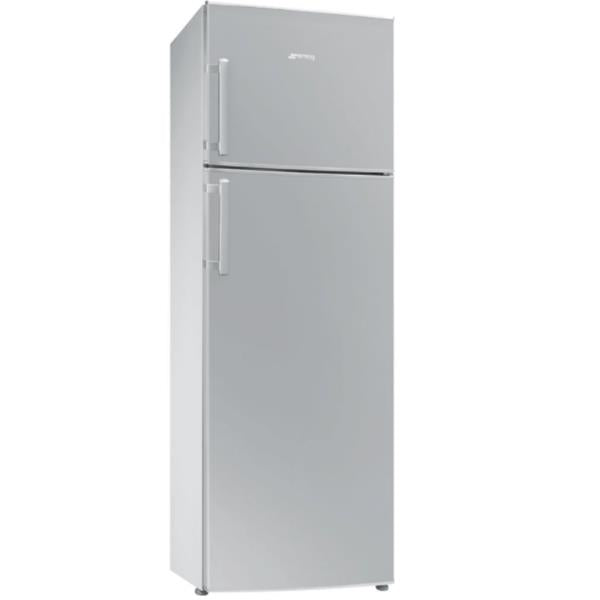 frigorifero combinato a libera installazione statico 306 litri smeg fd32fs silver axlxp 175x60x60 ripiani in cristallo porta reversibile classe a+