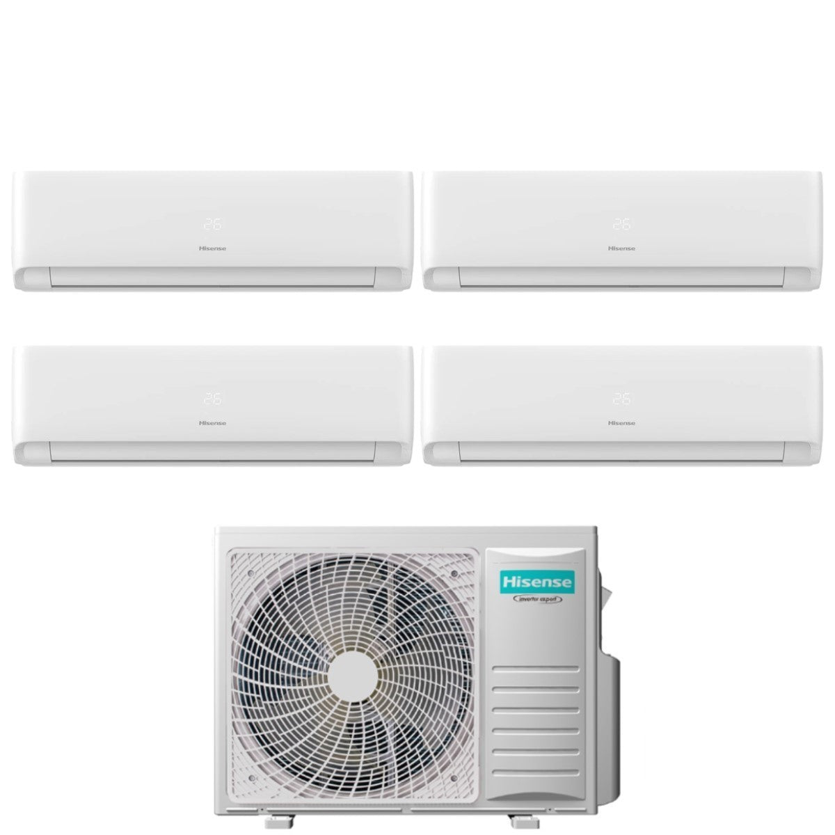 hisense climatizzatore condizionatore hisense quadri split inverter serie ecosense 99912 con 4amw81u4rjc r 32 wi fi integrato 90009000900012000