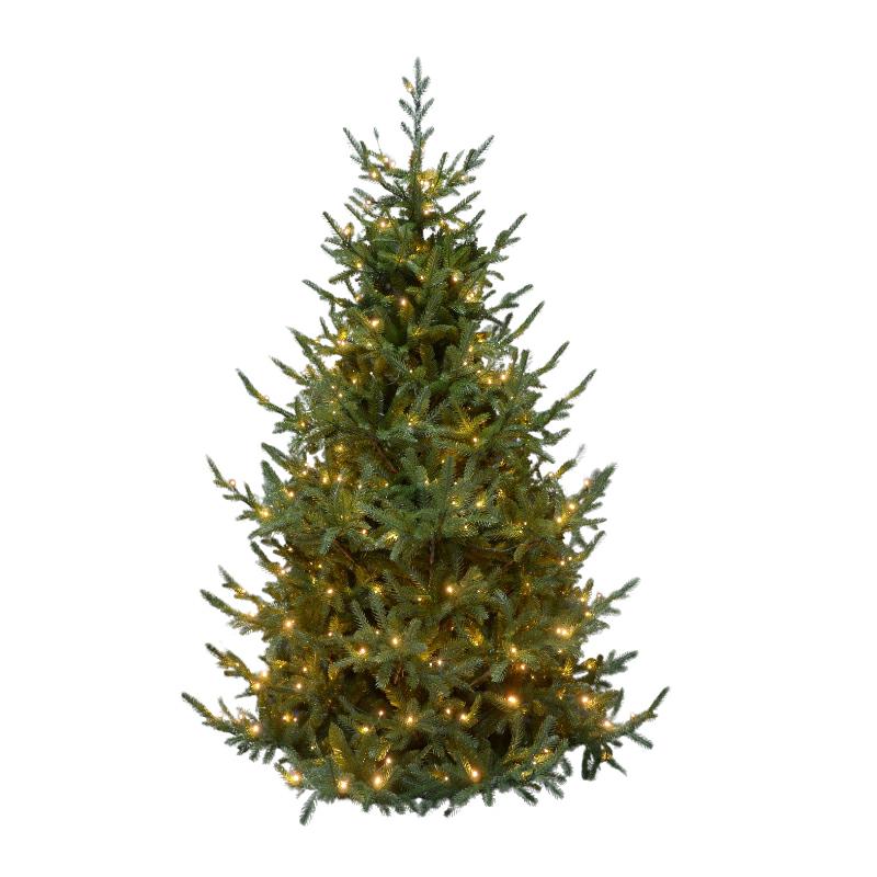 le stelle albero di natale artificiale verde h 180cm x l 145cm super folto con 400 luci led 20 luci flash incorporate e base a croce in metallo