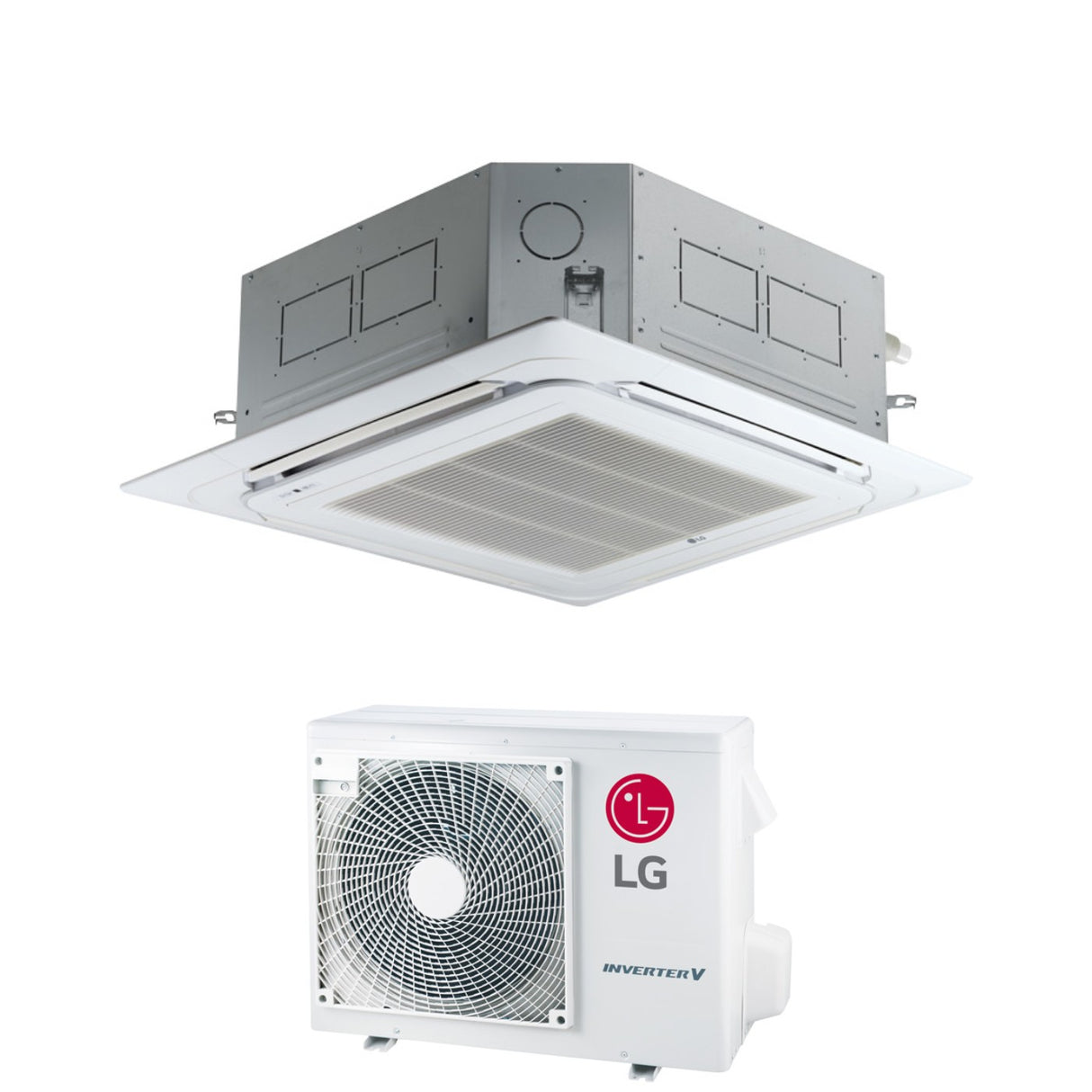 lg condizionatore lg cassetta a 4 vie inverter 12000 btu ct12f r 32 wi fi optional con pannello incluso