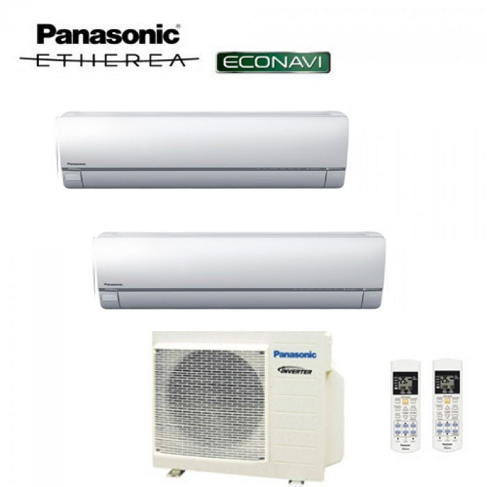 panasonic dual split inverter etherea white 12000_12000 con cu 2e18sbe