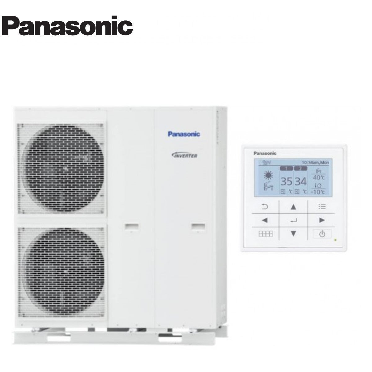 pompa di calore monoblocco panasonic aquarea 12 kw wh mxc12j9e8 trifase r 32 wi fi optional a__ a__ con comando inluso