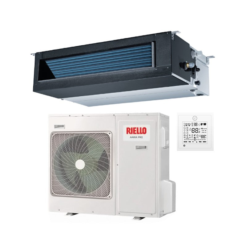 riello condizionatore canalizzato riello 36000 btu aaria pro amd 100 pb r 32 con comando a filo di serie
