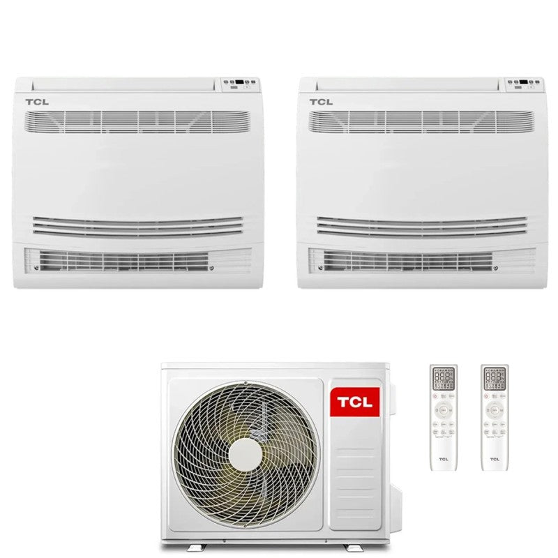 tcl condizionatore tcl dual split inverter console 1218 con mt3240 r 32 wi fi integrato