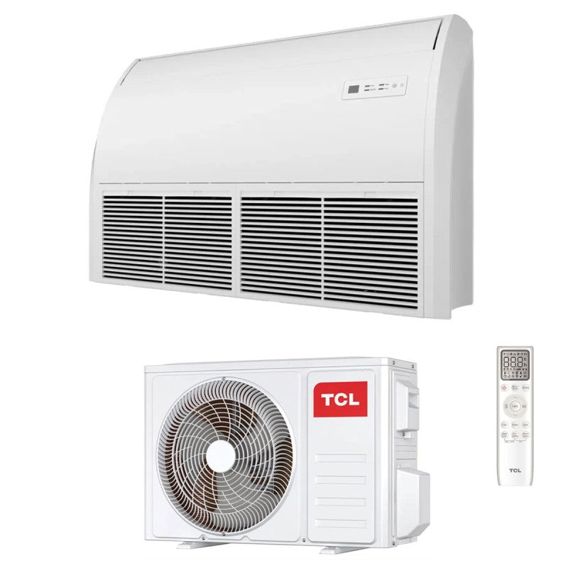 tcl condizionatore tcl soffitto pavimento 42000 btu mn42l11 r 32 wi fi optional con comando incluso