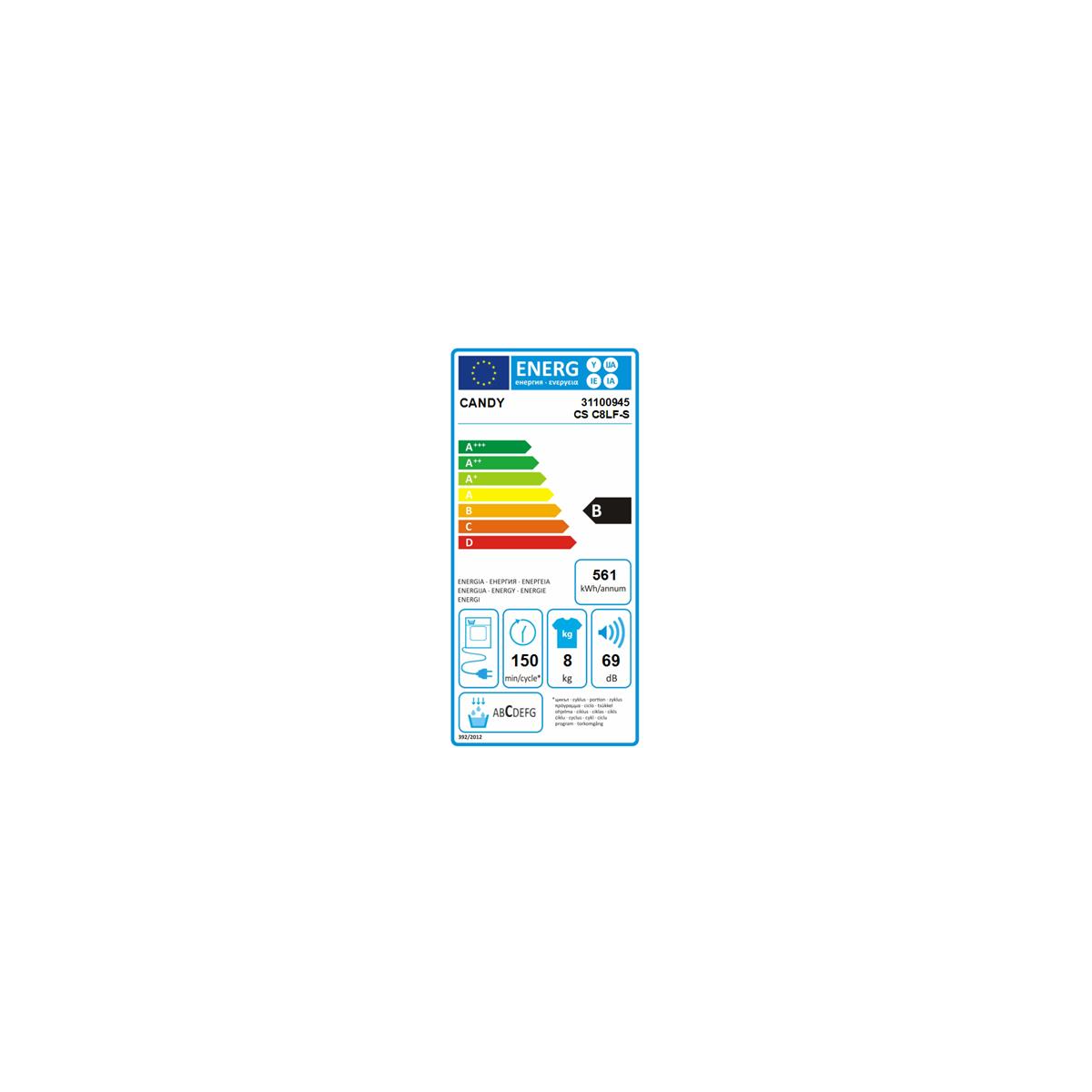 candy asciugatrice cs c8lf s