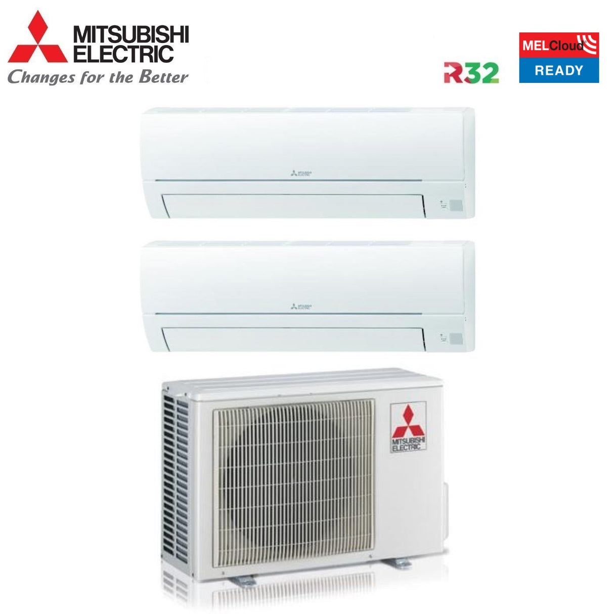 climatizzatore condizionatore dual split mitsubishi electric serie smart msz hr 9000_12000 con mxz 2ha50vf wi fi optional 9_12 r 32 novita