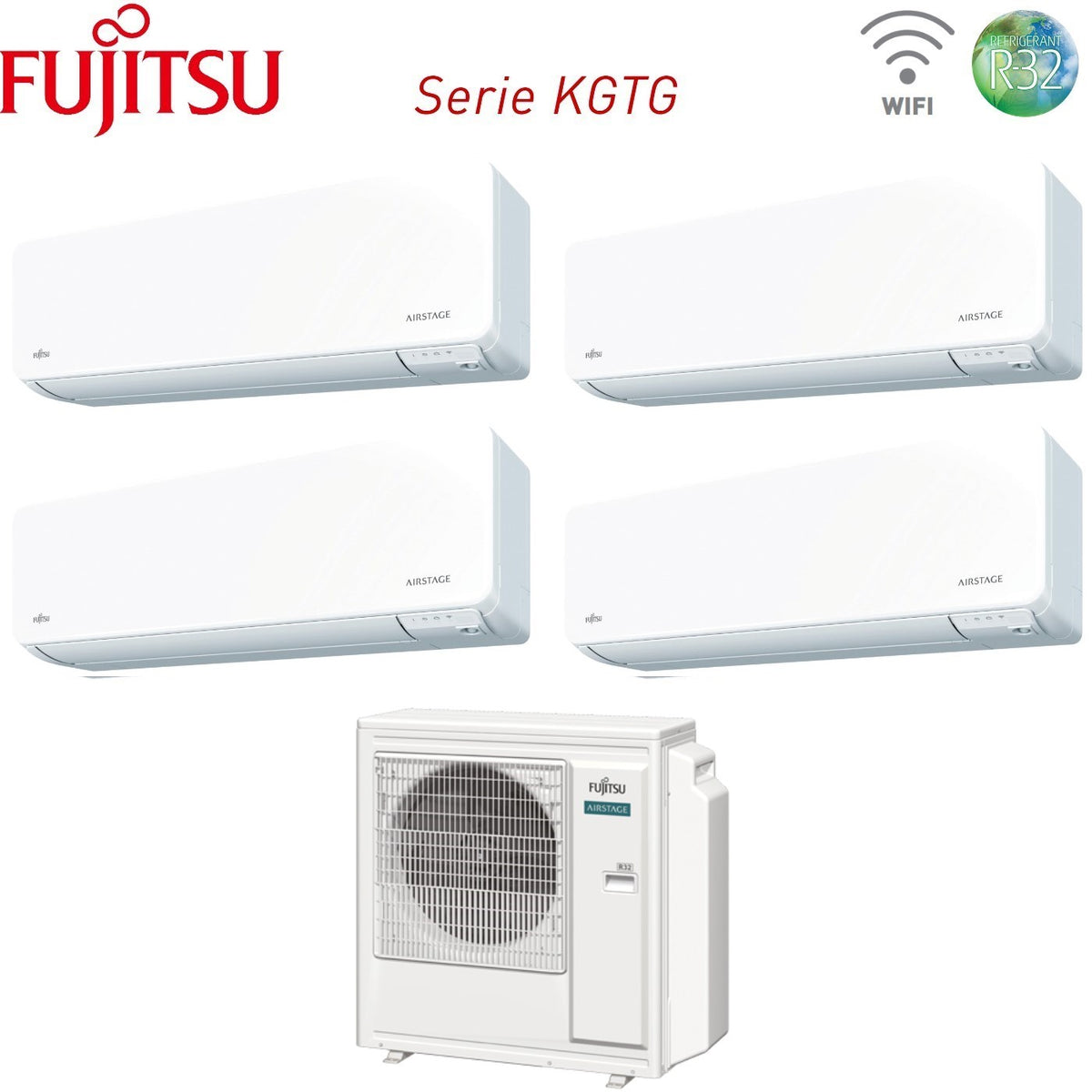 climatizzatore condizionatore fujitsu quadri split inverter serie kg 7_7_7_9 con aoyg30kbta4 r 32 wi fi integrato 7000_7000_7000_9000