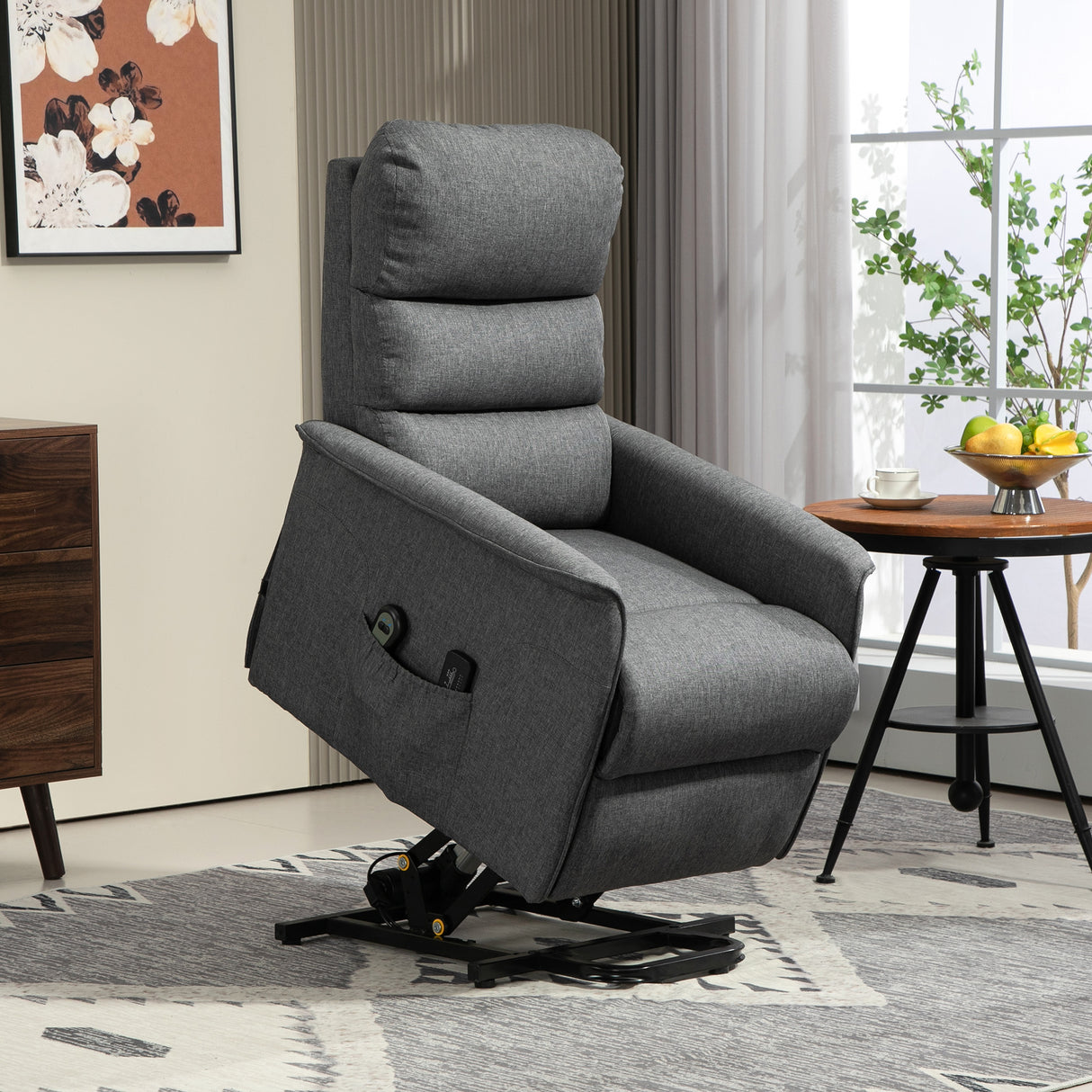 easycomfort easycomfort poltrona alzapersona elettrica con 8 punti vibranti 4 modalita di massaggio e riscaldamento grigio