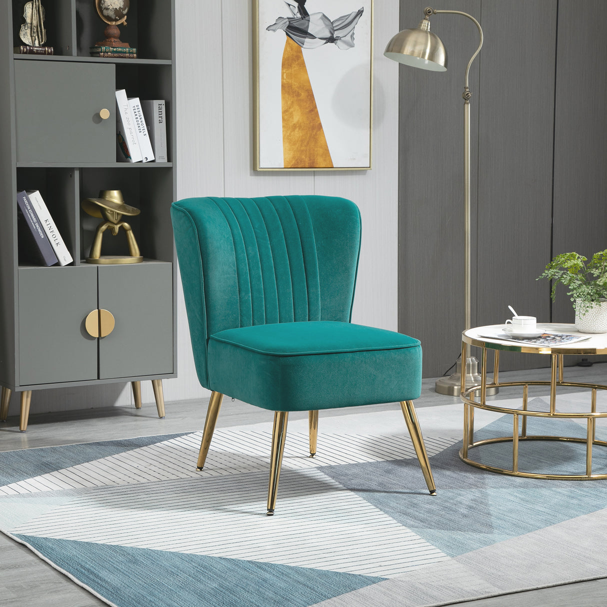 easycomfort easycomfort poltrona moderna in stile scandinavo imbottita e rivestita in tessuto vellutato 56x65 5x82 5cm verde