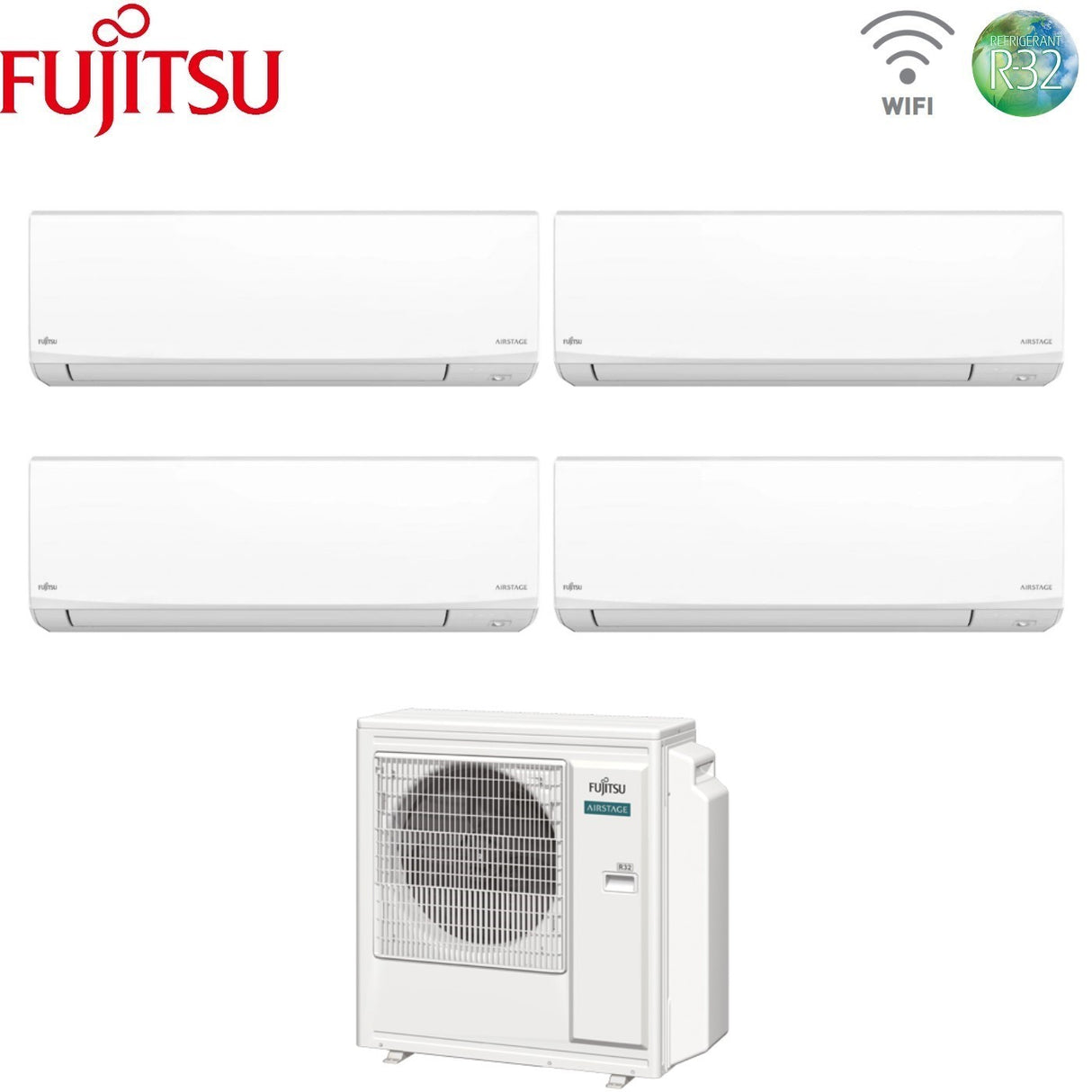 fujitsu condizionatore quadri split fujitsu kj white 7121212 con aoeg30kbta4 r 32 wi fi integrato