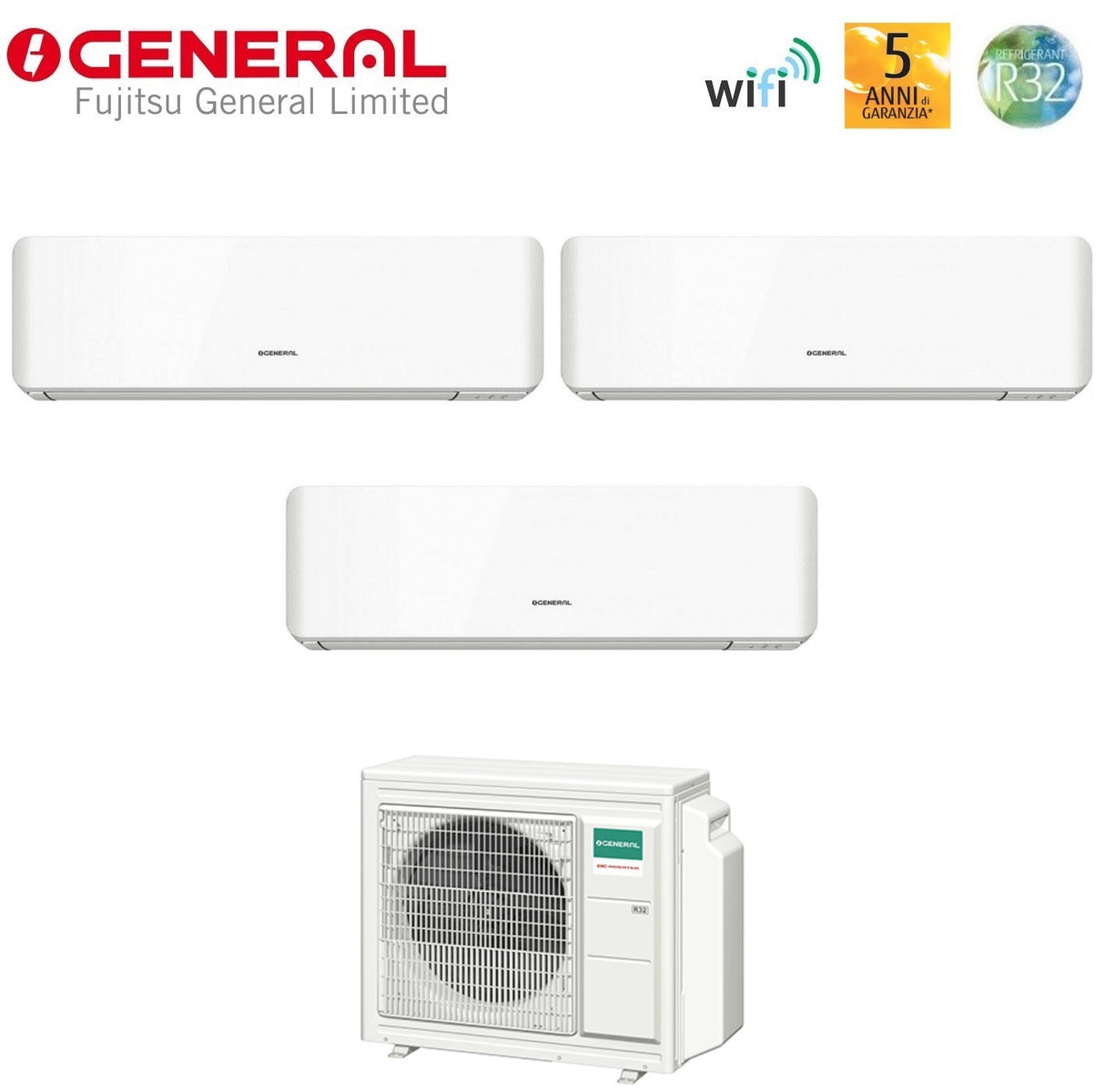 general fujitsu condizionatore trial split general fujitsu standard km 7712 con aohg24kbta3 r 32 wi fi integrato