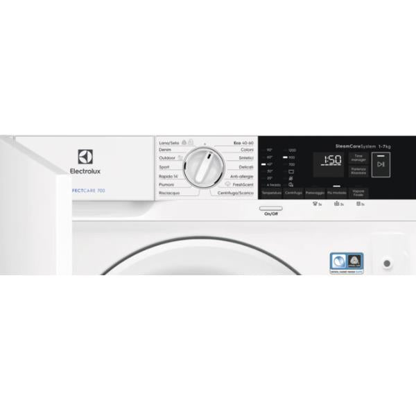 lavatrice carica frotale da incasso electrolux ew7f572wbi 7kg 1200 giri perfectcare 700 sensicare timemanager a81 9xl59 6xp54 classe d