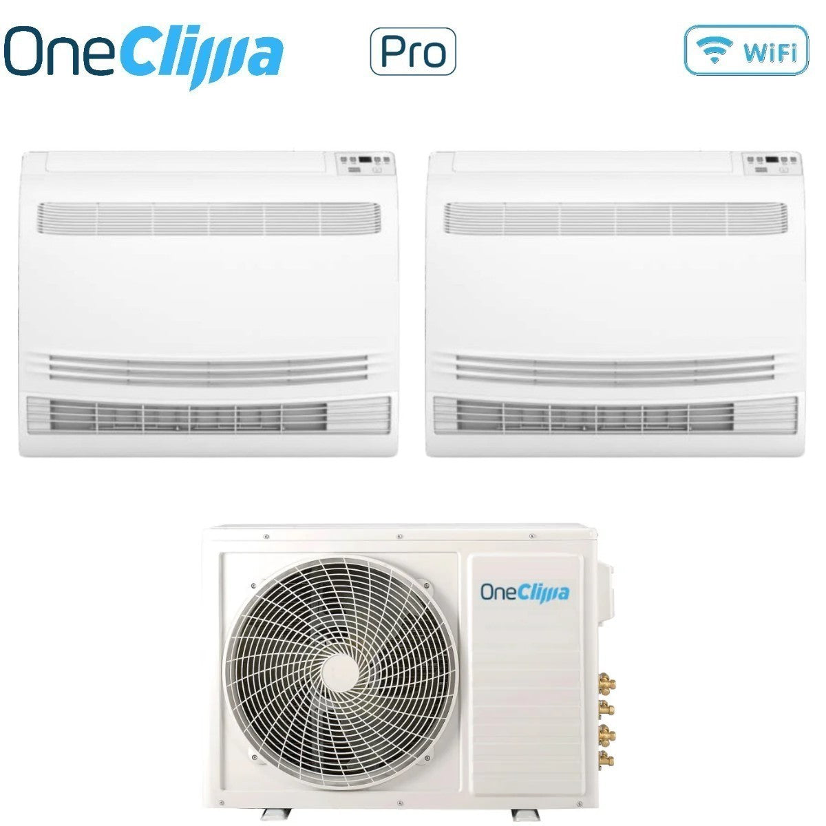 oneclima condizionatore oneclima dual split console 1818 con mlt42x5y24 r 32 wi fi optional con telecomando di serie