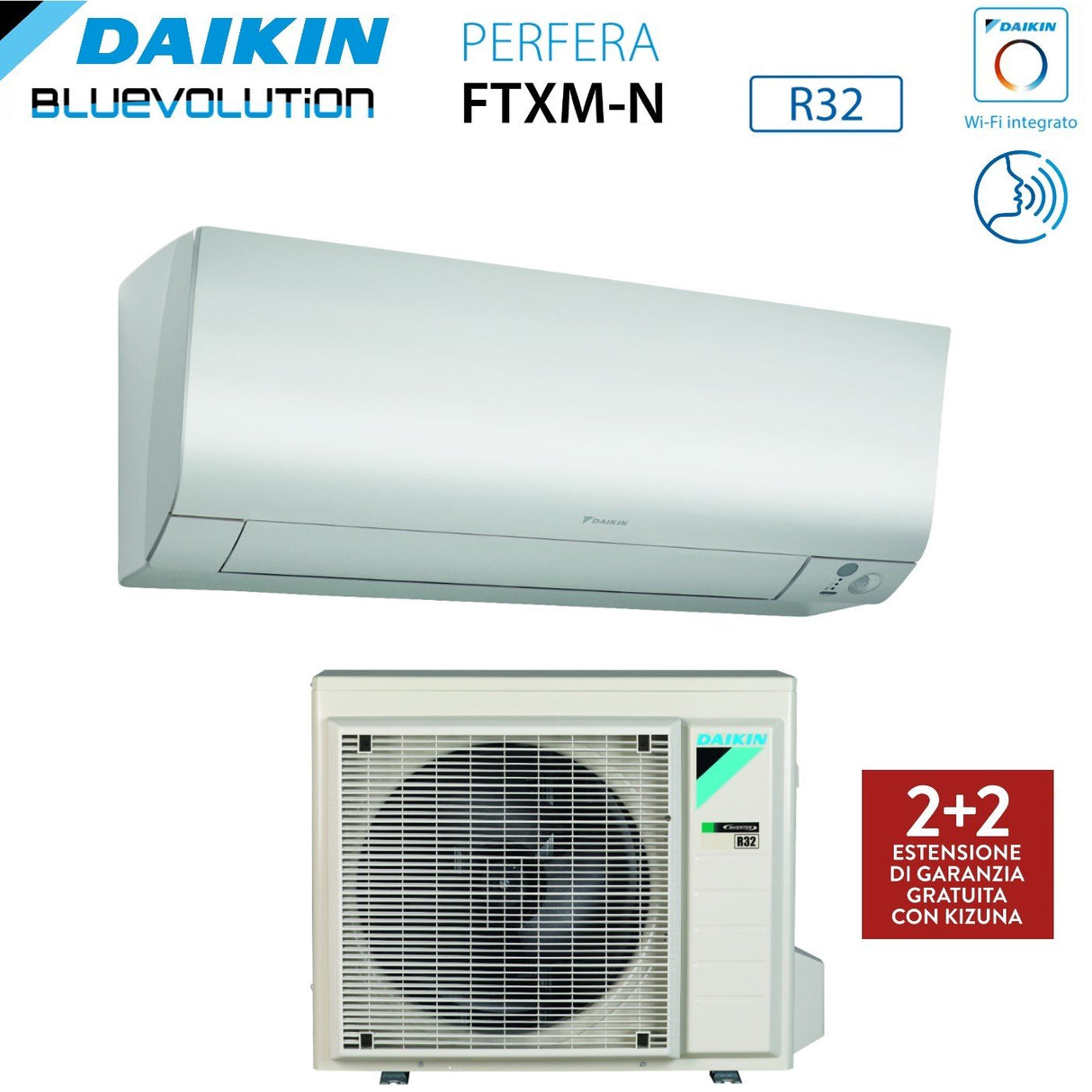 climatizzatore condizionatore daikin inverter serie perfera 9000 btu ftxm25n r 32 a___ wi fi integrato novita