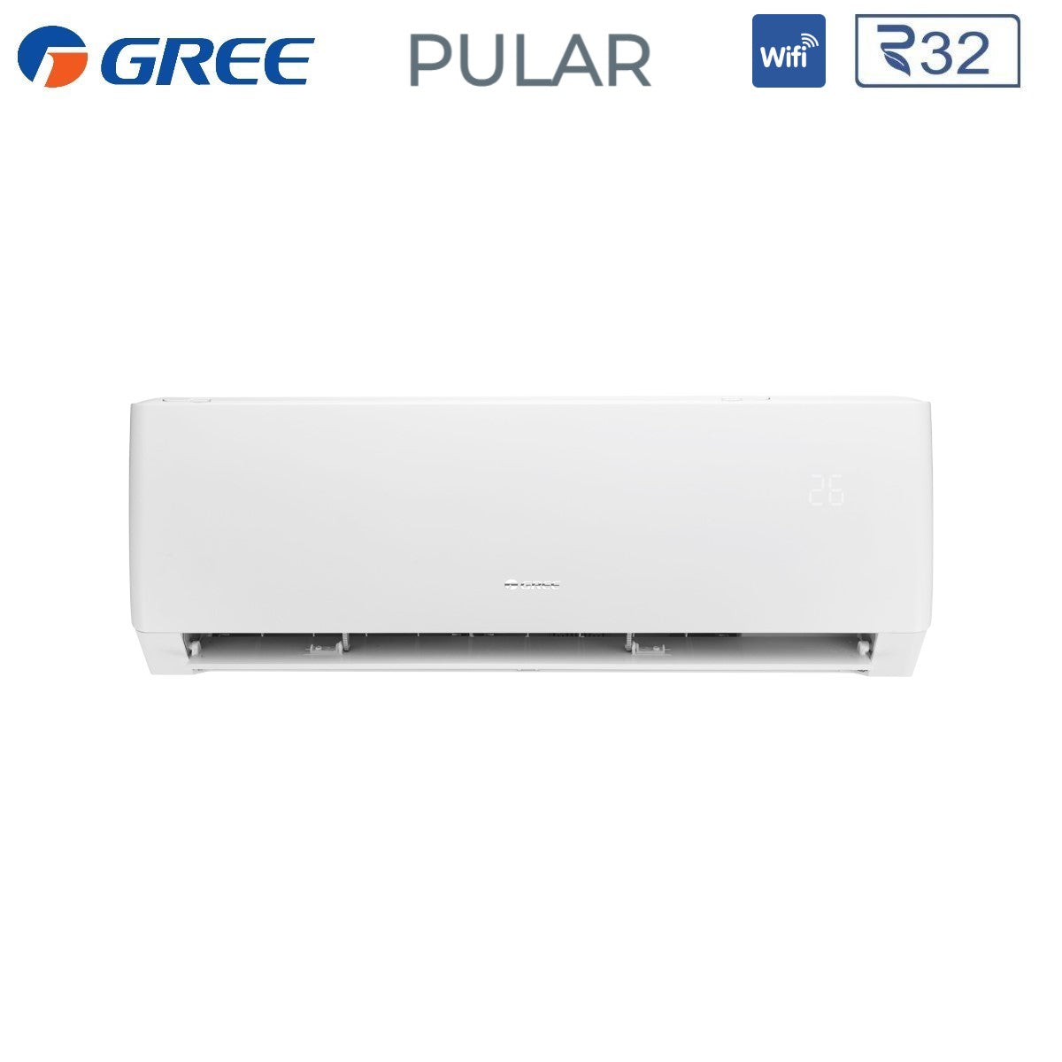 climatizzatore condizionatore gree dual split inverter serie pular 9_18 con gwhd 28 nk6oo r 32 wi fi integrato 9000_18000