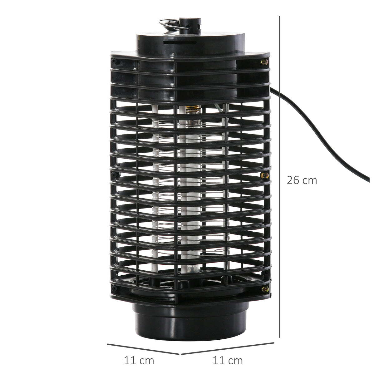 easycomfort easycomfort lampada antizanzare elettroinsetticida con luce uv per interno ed esterno 11x11x26 cm nero