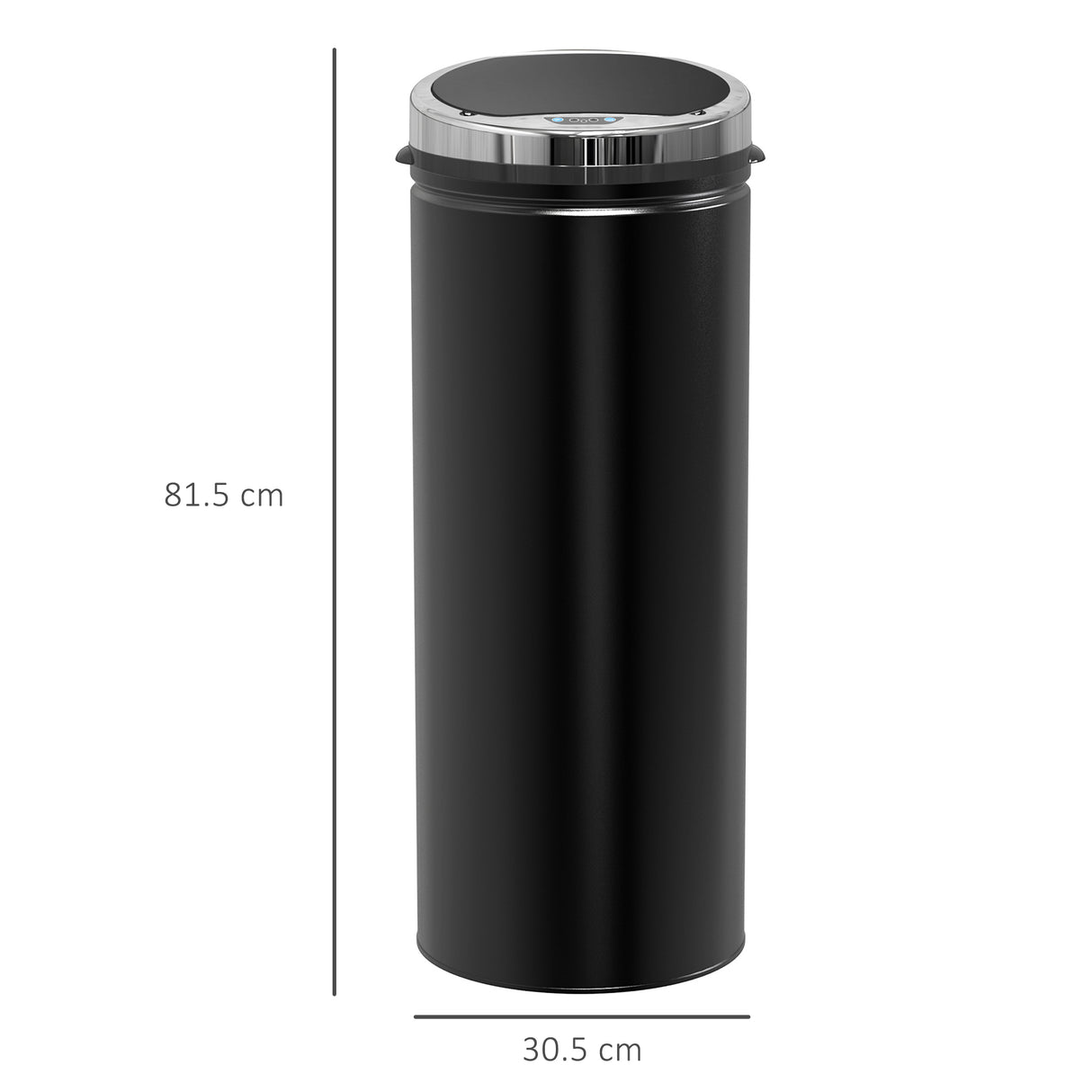 easycomfort easycomfort pattumiera automatica con sensore a infrarossi e capacita 50l acciaio inox e plastica nero 30 5x30 5x81 5cm