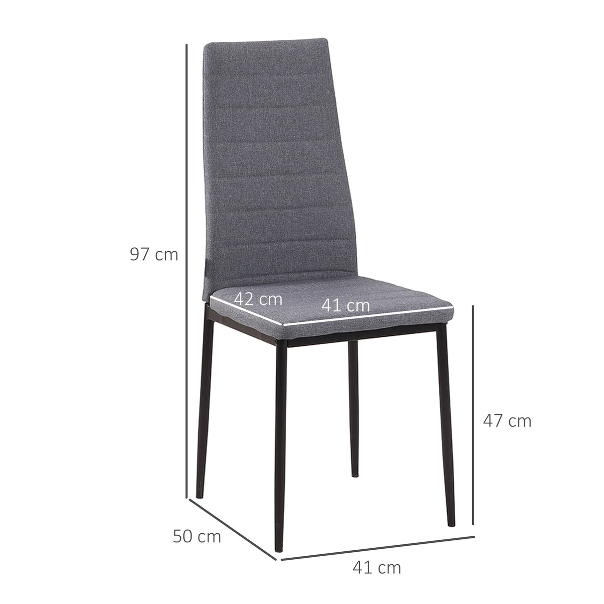 easycomfort easycomfort set 4 sedie imbottite per soggiorno o sala da pranzo sedie da cucina moderne in metallo e tessuto grigio