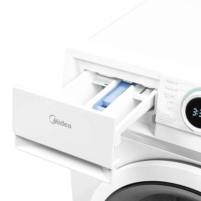 midea lavatrice a carico frontale midea serie lunar mf100w70baw it 7 kg classe a 1400 giri a85xl595xp475 steam care bianco