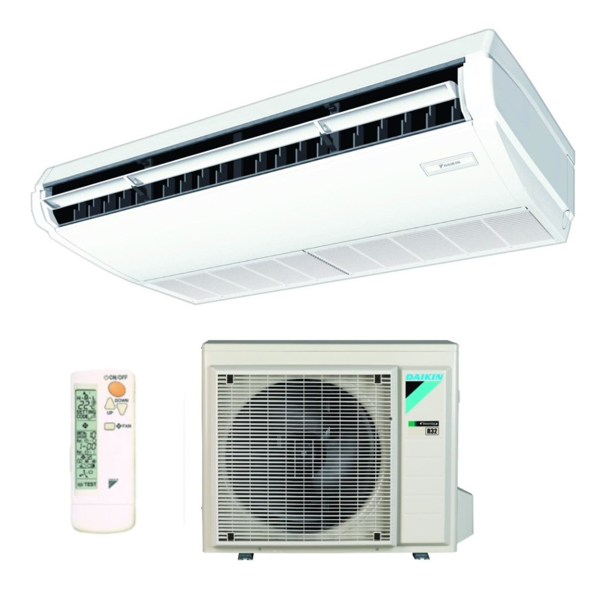 climatizzatore condizionatore daikin pensile a soffitto dc inverter 12000 btu fha35a r 32 wi fi optional a__ a_ garanzia italiana
