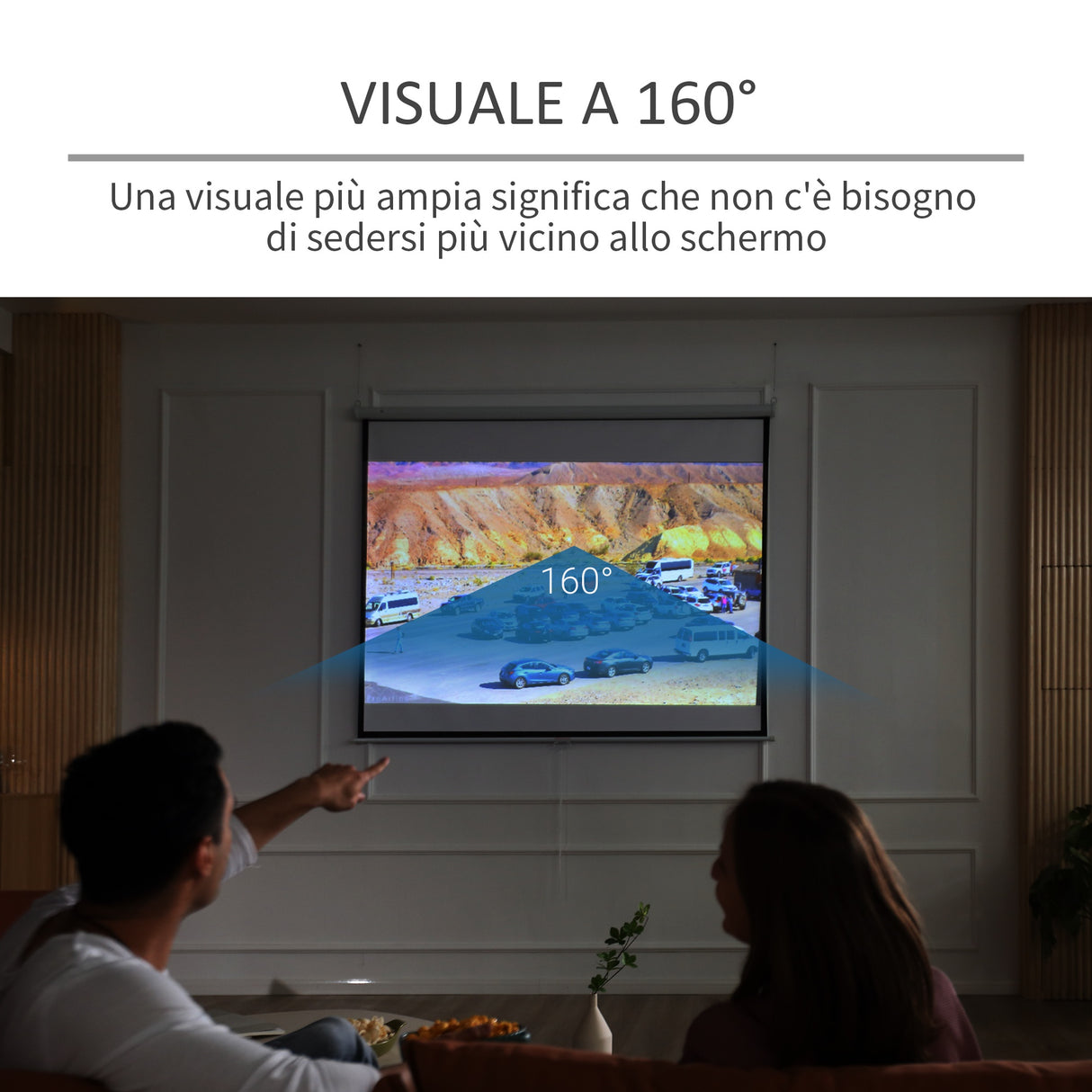 easycomfort easycomfort telo per proiettore da 100 formato 16943 ad altezza regolabile 210x8 6x7 cm bianco e nero ean 8054111843997