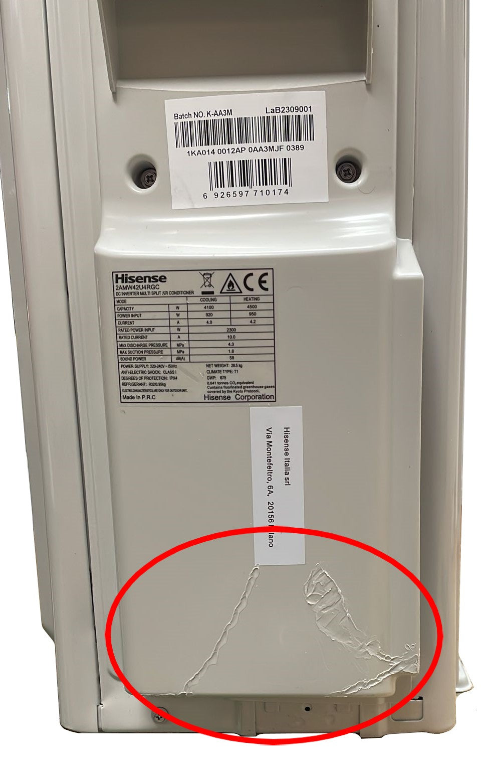 hisense area occasioni climatizzatore condizionatore hisense dual split inverter serie hi comfort 912 con 2amw42u4rgc r 32 wi fi integrato 900012000
